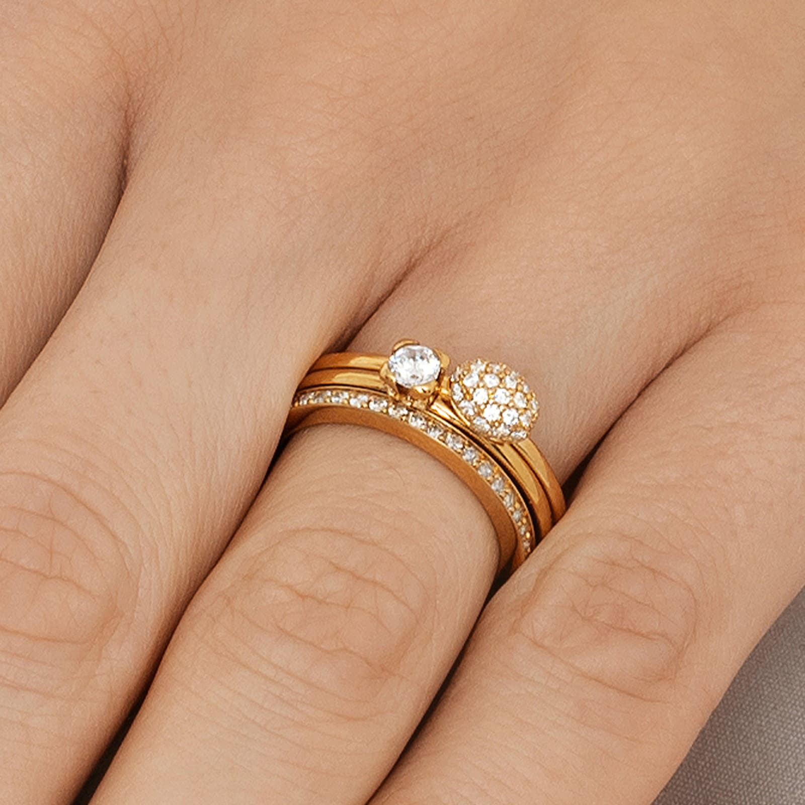 Love Love Bead Wedding Ring 0.19 ct - undefined 9 - Efva Attling