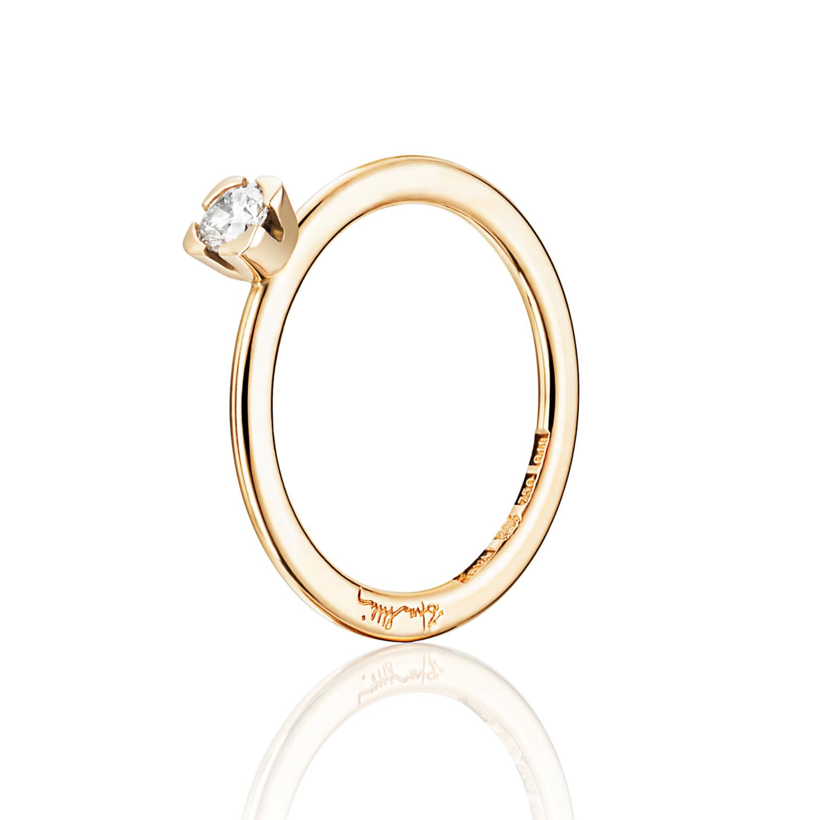 Love Love Bead Wedding Ring 0.19 ct - undefined 3 - Efva Attling
