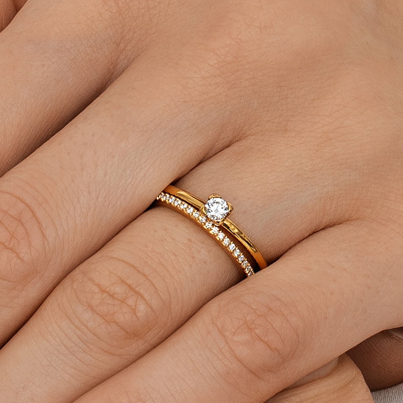 Love Love Bead Wedding Ring 0.19 ct - undefined 5 - Efva Attling