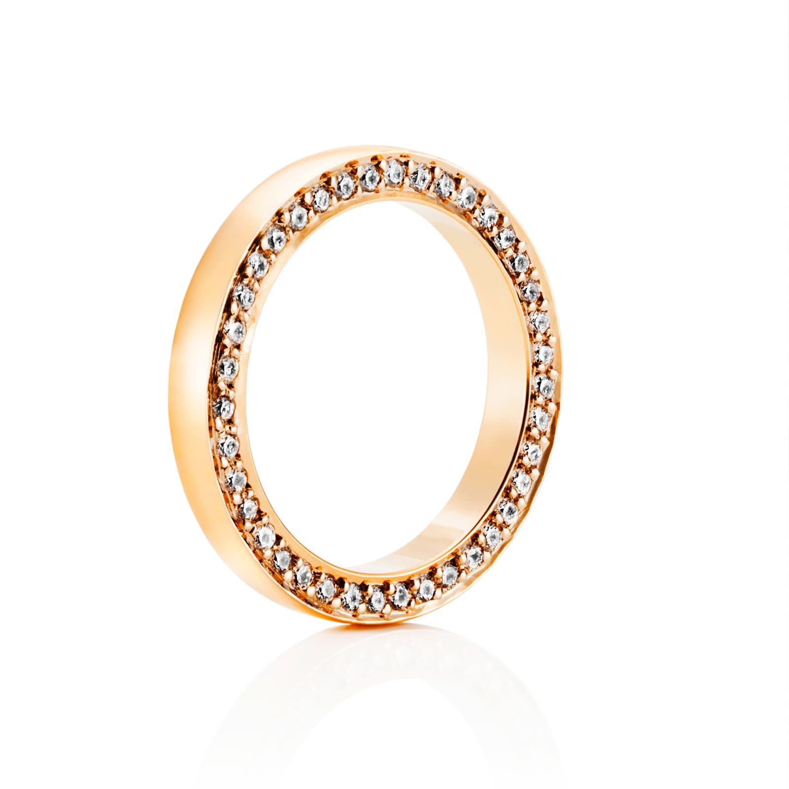 Half Half Round & Stars On Side Ring - undefined 1 - Efva Attling