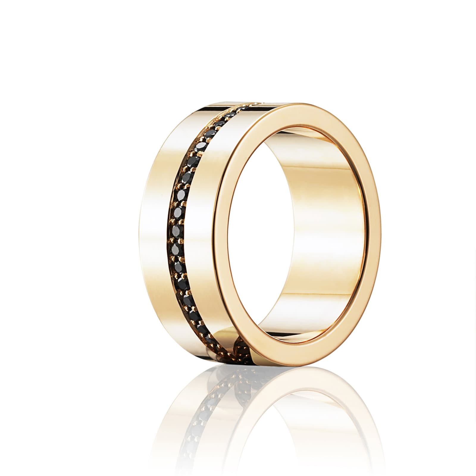 Wide Wide & Black Stars Ring - undefined 1 - Efva Attling