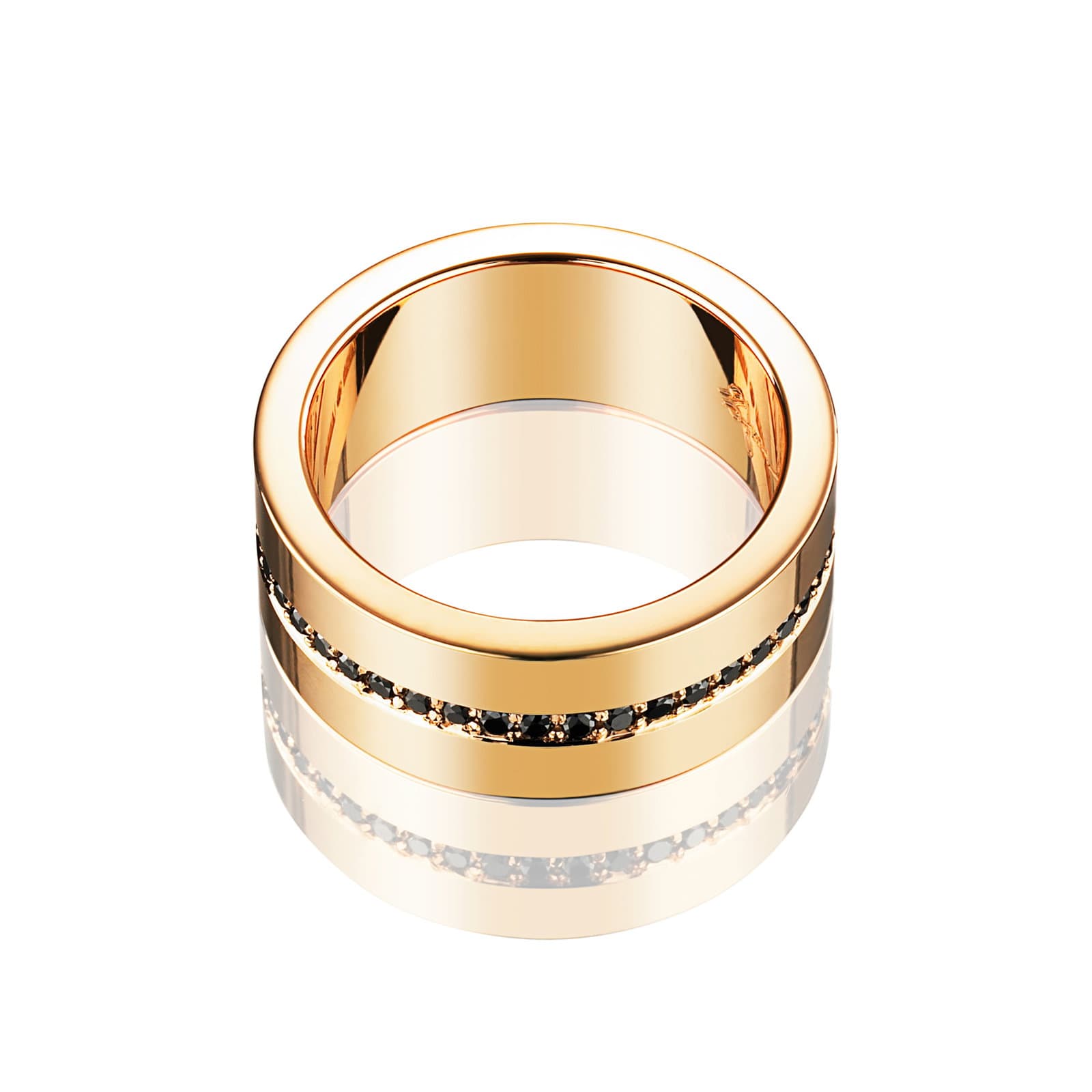 Wide Wide & Black Stars Ring - undefined 3 - Efva Attling