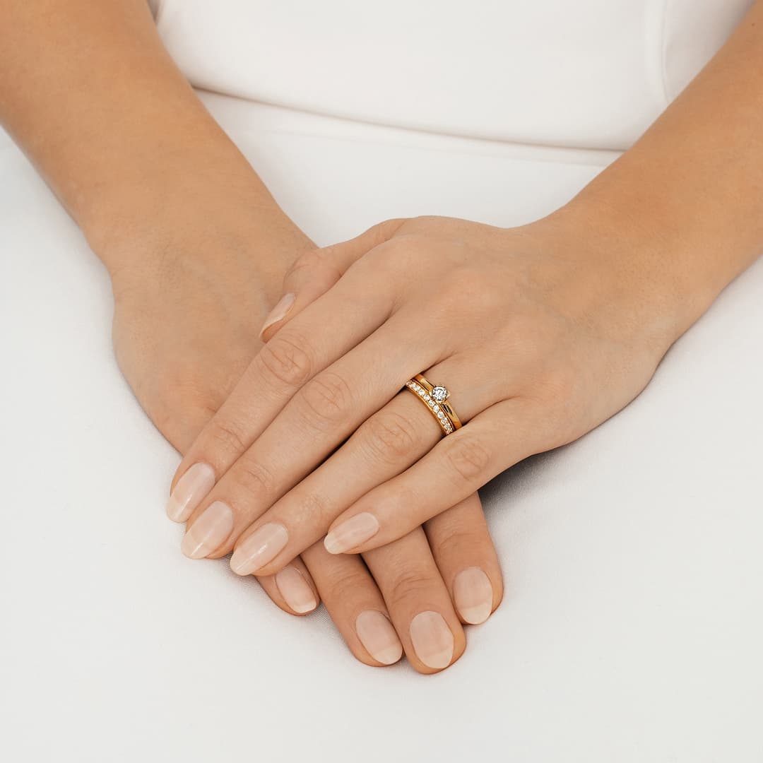 Love Bead Wedding Ring 0.30 ct