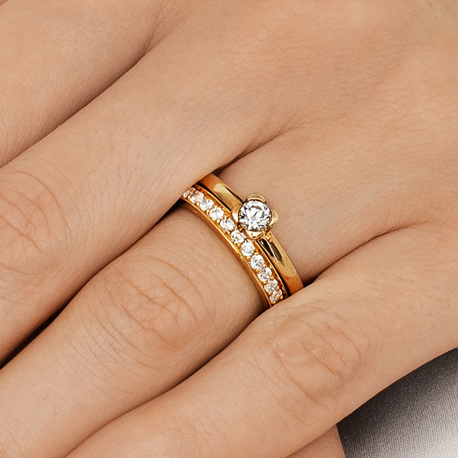 Love Love Bead Wedding Ring 0.30 ct - undefined 5 - Efva Attling
