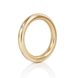 One Love & Stars Thin Ring 0.02 ct