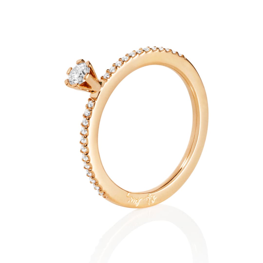 High On Love & Stars Ring 0.19 ct