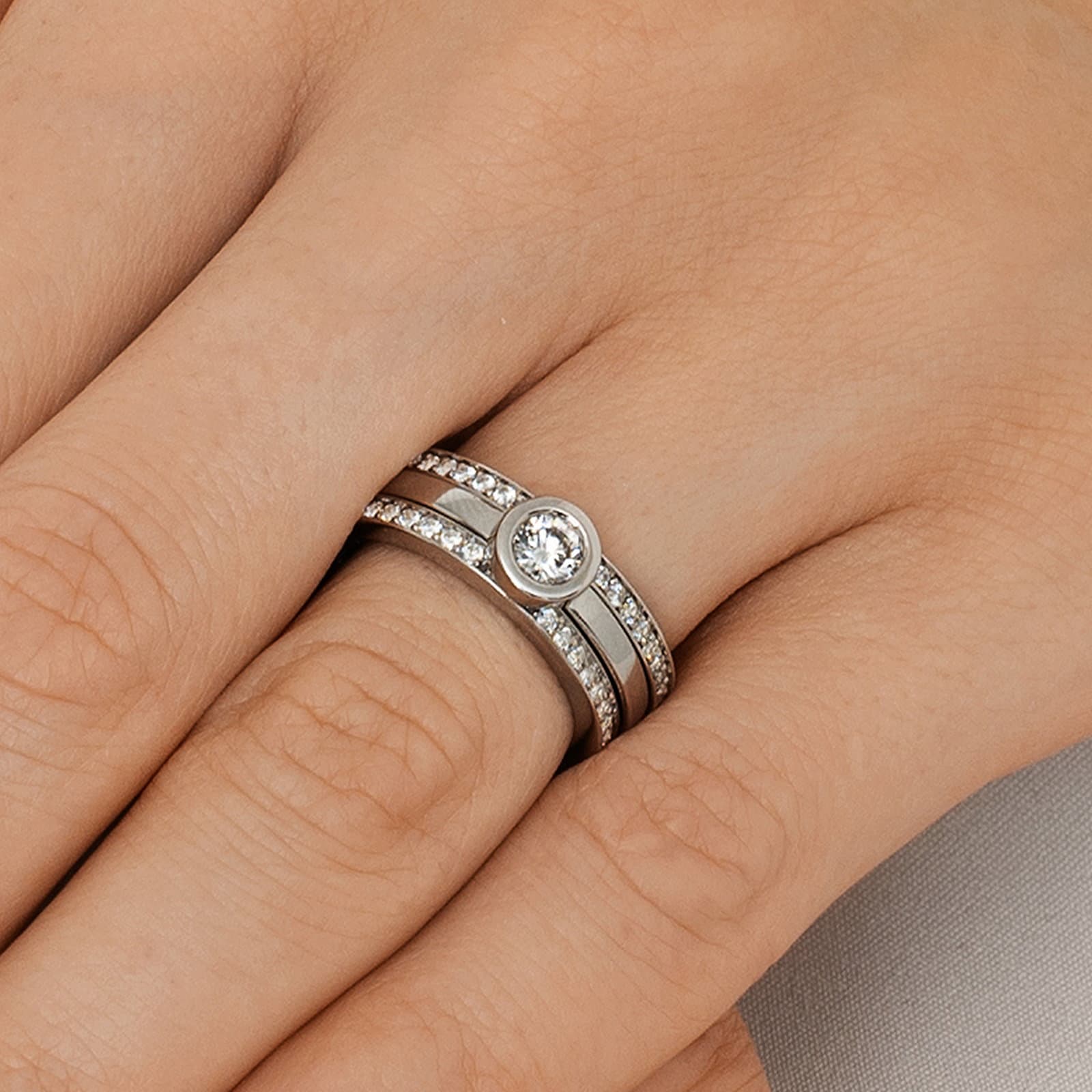 The The Wedding Thin Ring 0.40 ct - undefined 7 - Efva Attling