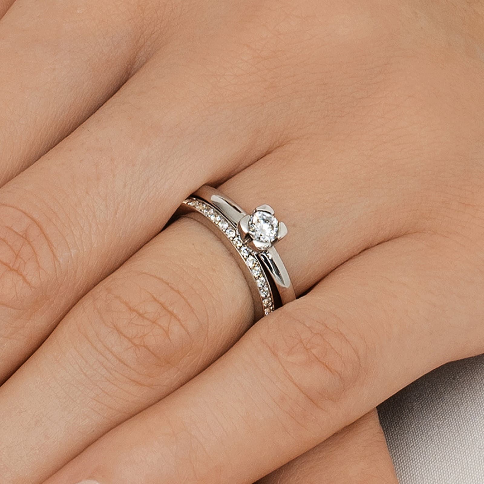 Love Love Bead Wedding Ring 0.30 ct - undefined 5 - Efva Attling
