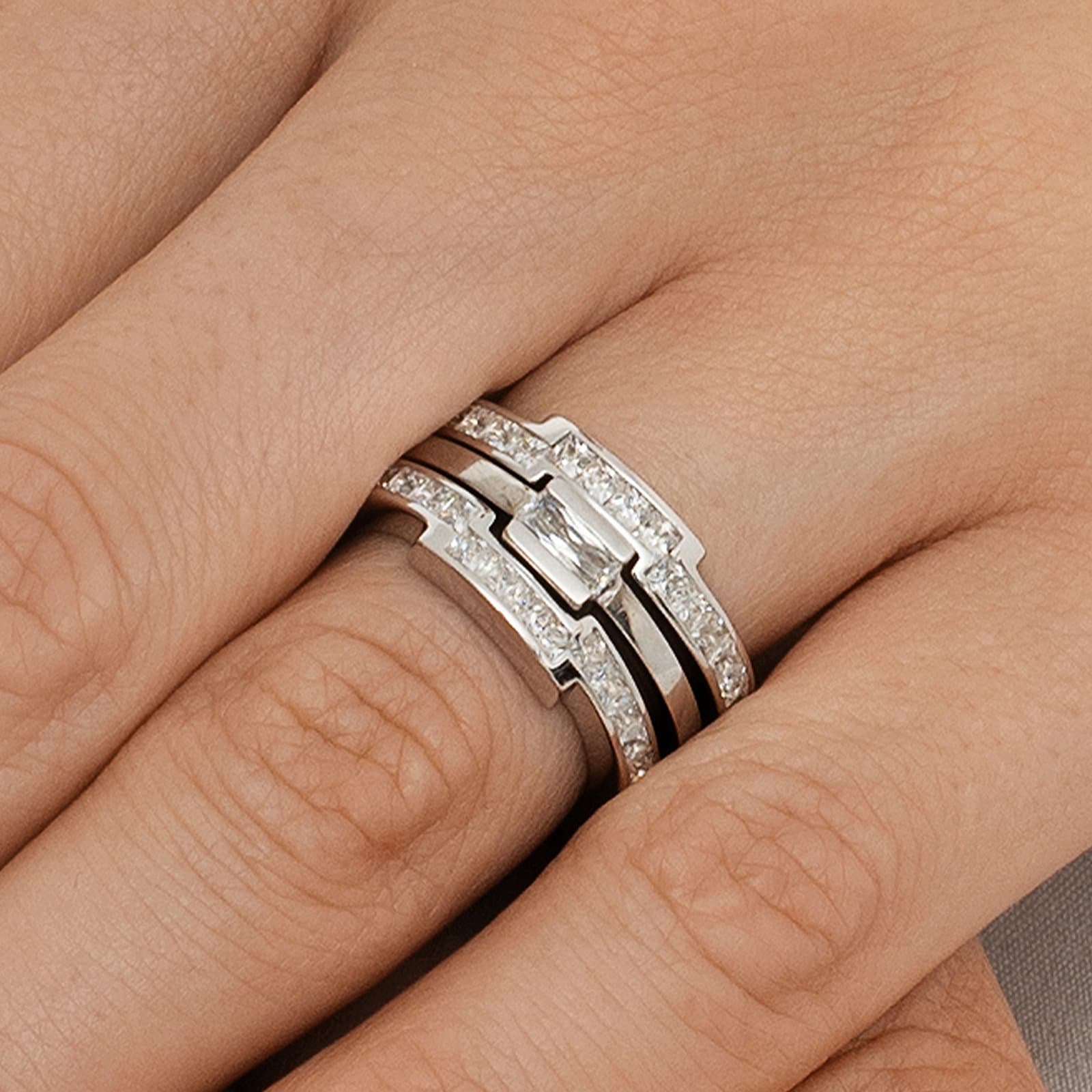 Deco Deco Wedding Ring 0.36 ct - undefined 4 - Efva Attling
