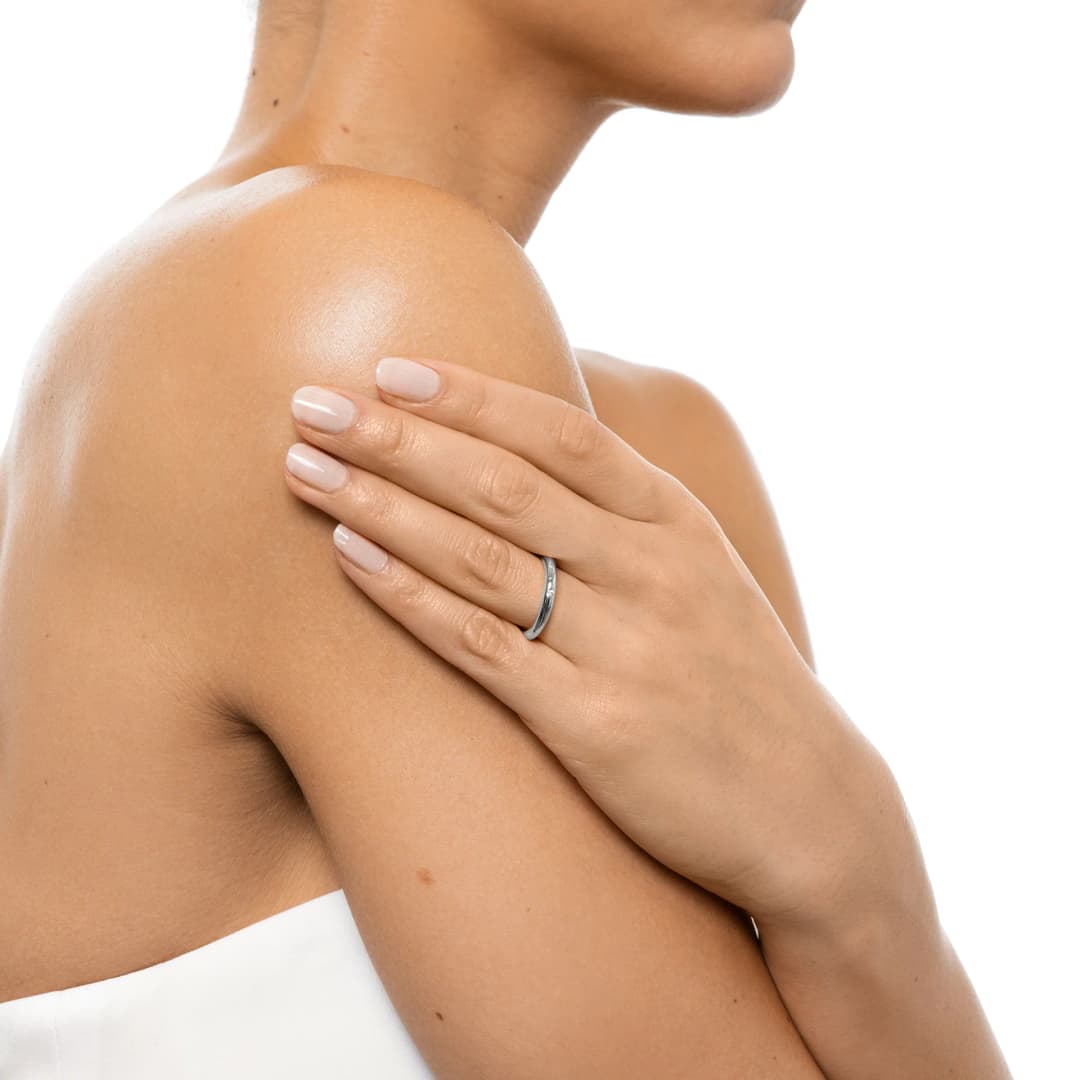 One Love & Stars Thin Ring 0.02 ct