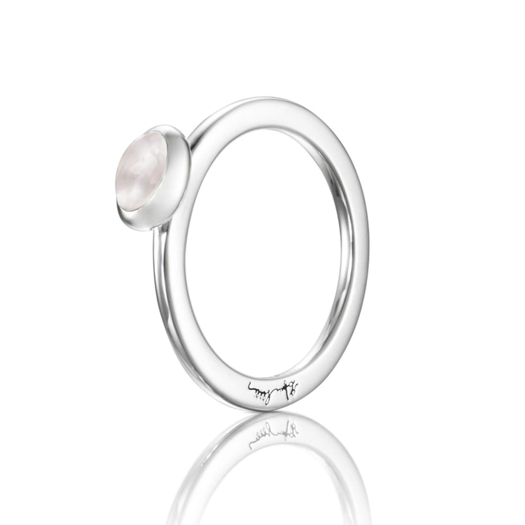 Love Bead Ring - Rose Quartz