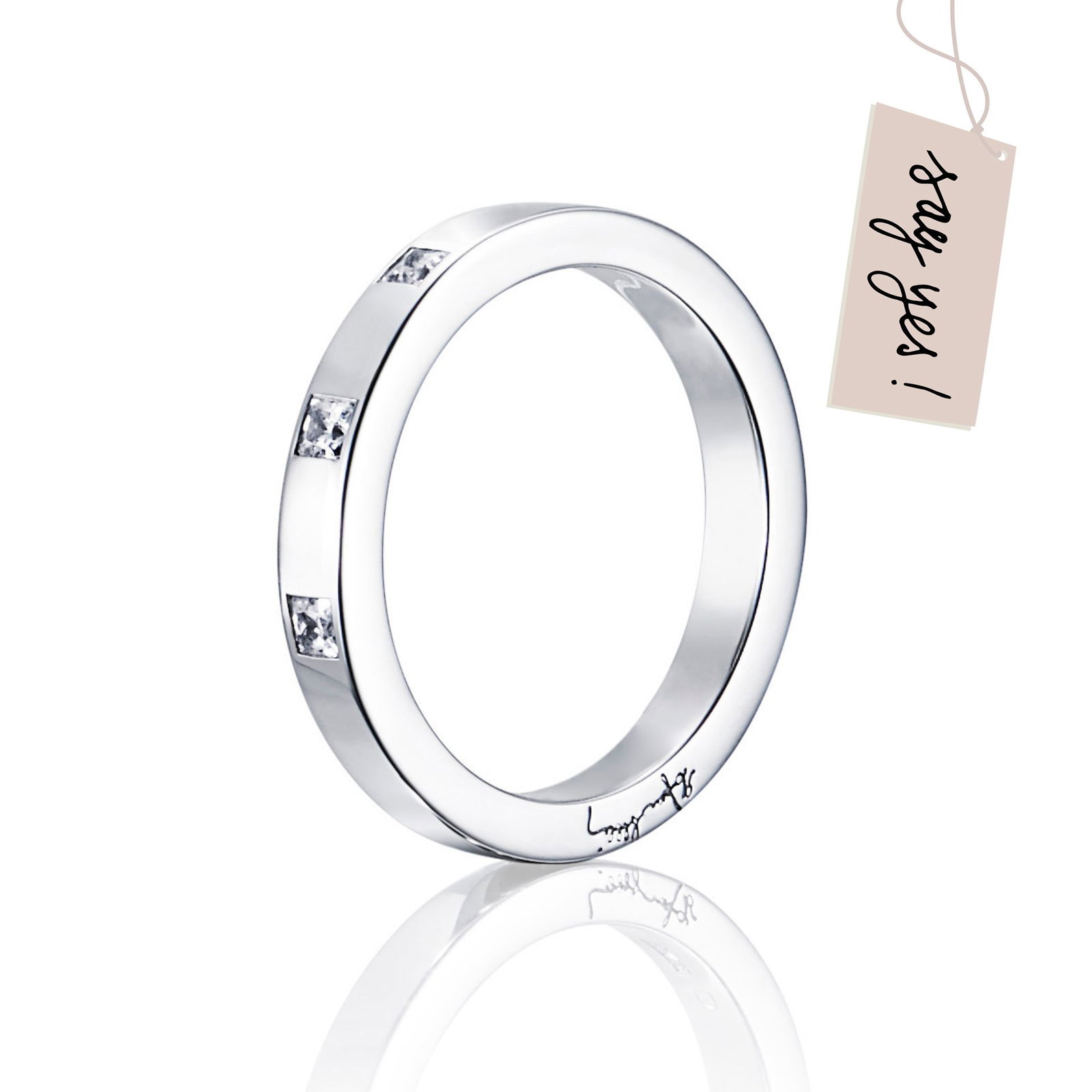 High & I Love You On Top Thin Ring