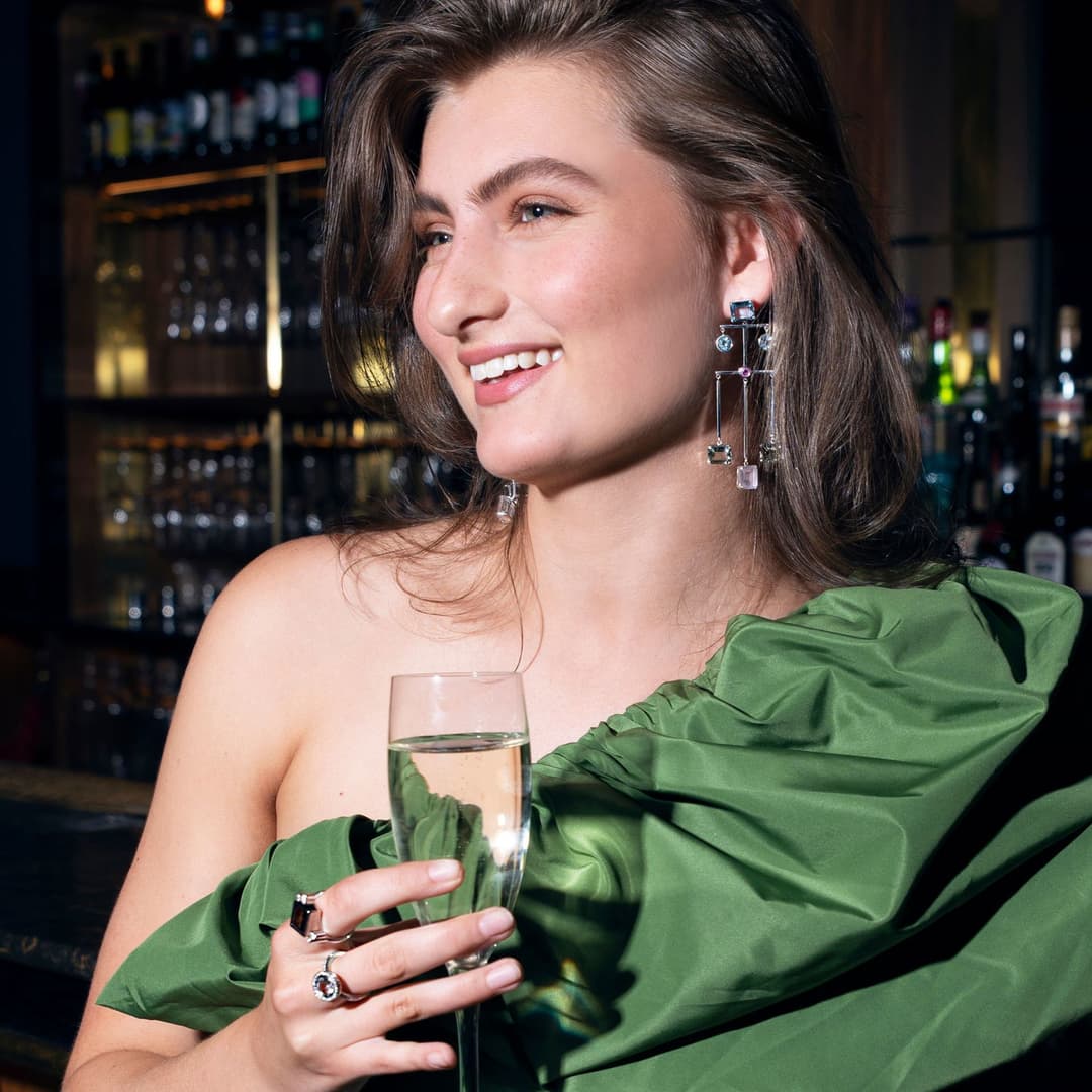 Shiny Memory Ring - Smokey Quartz.