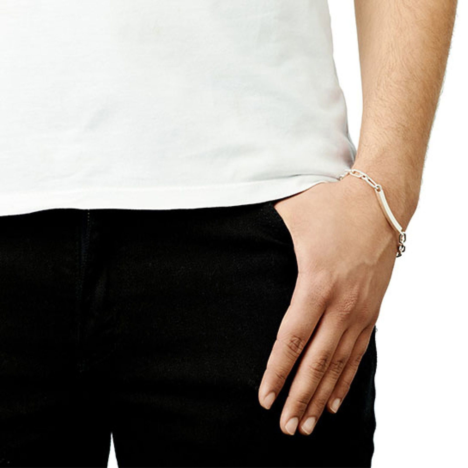 Thin Silver Bracelet - Take No Shit.
