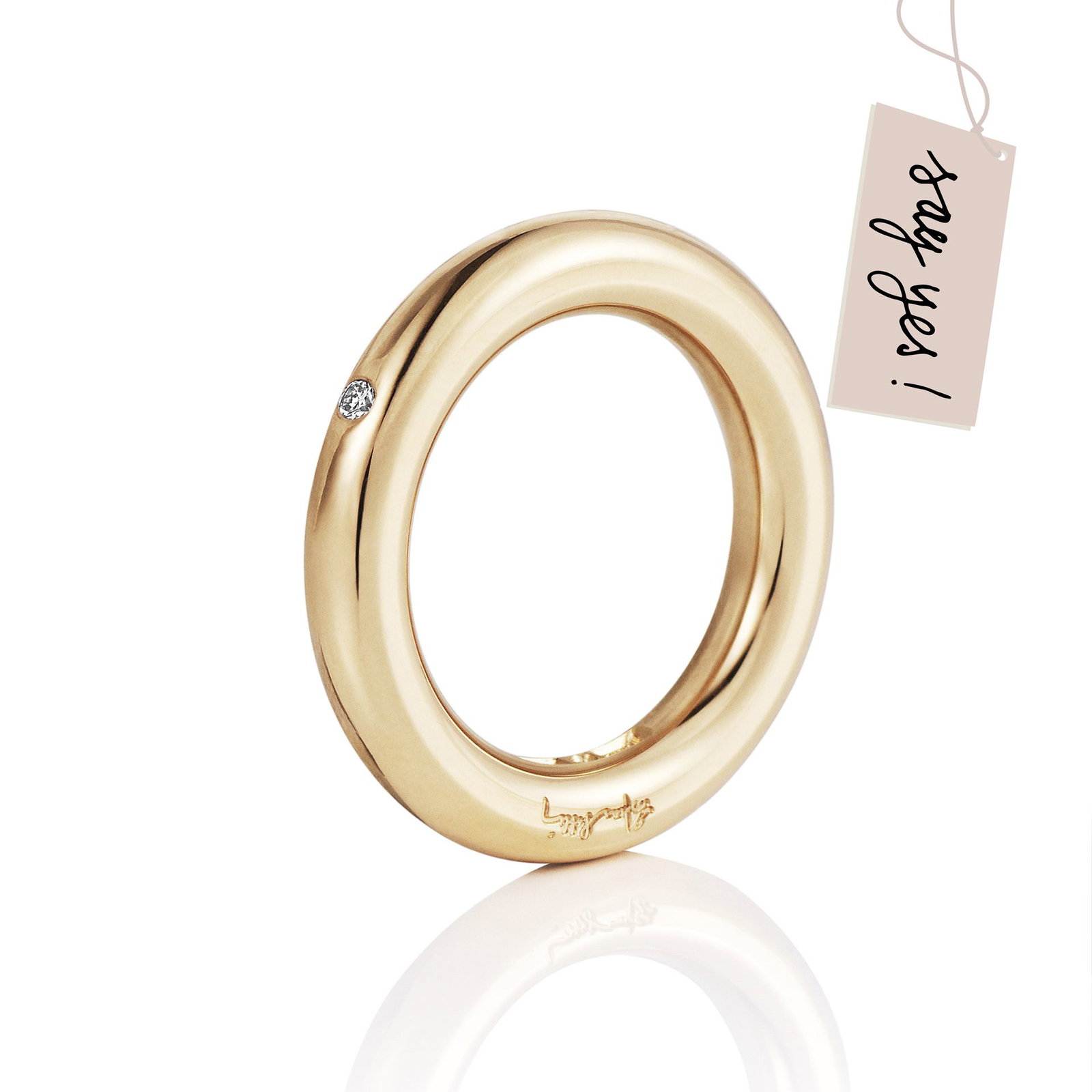 One Love & Stars Ring 0.03 ct