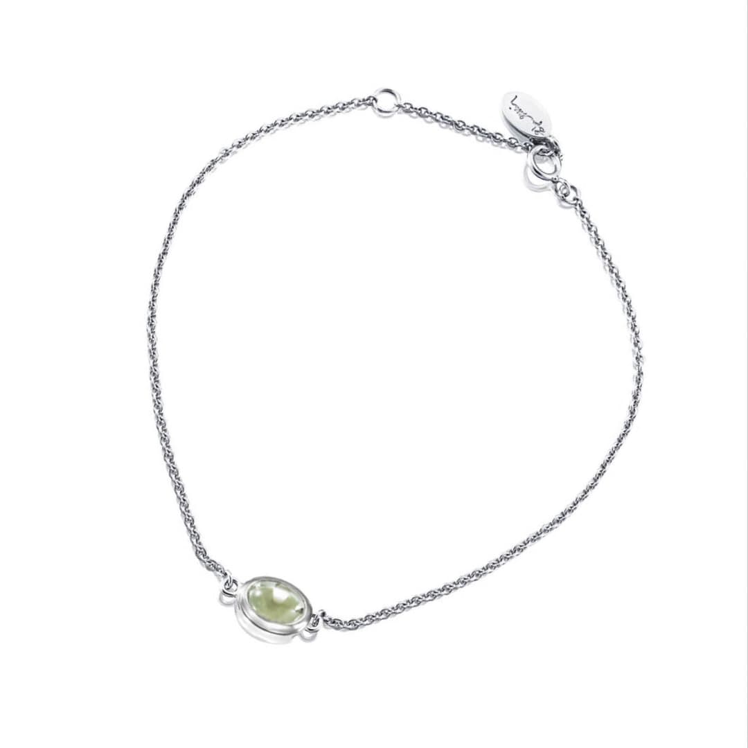 Love Bead Bracelet - Green Quartz