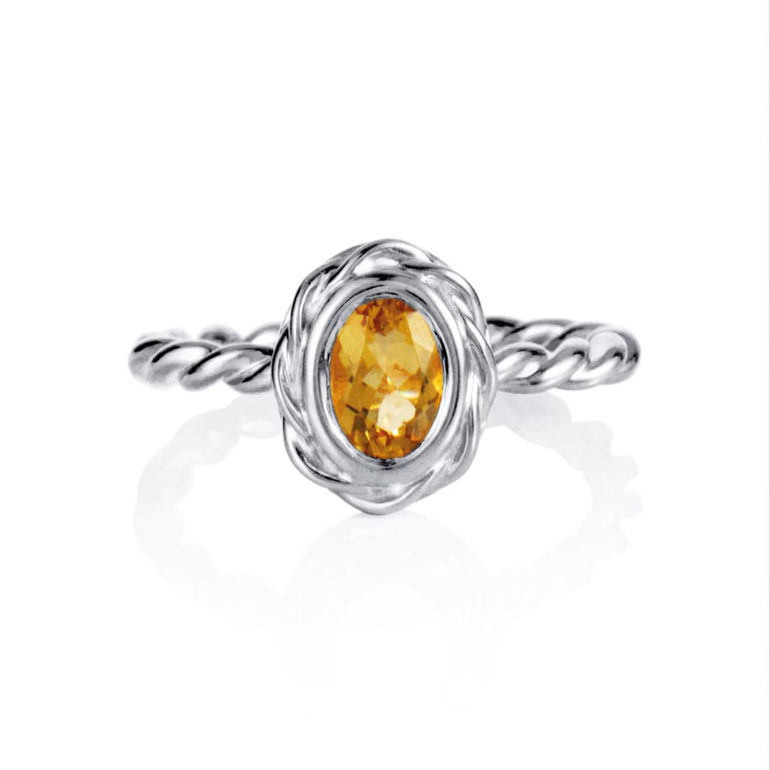 Wrapped Colour Ring - Citrine