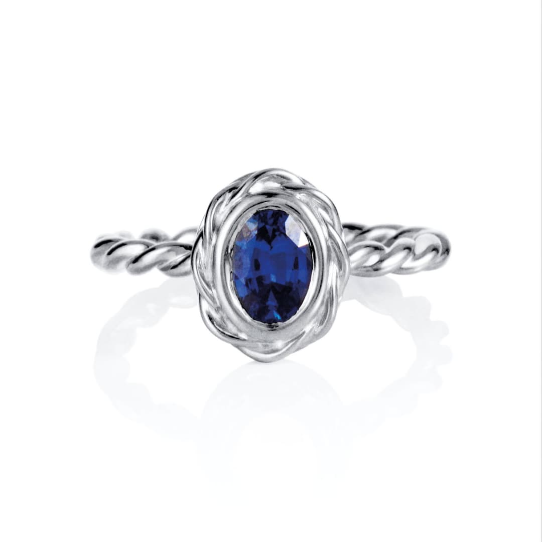 Wrapped Colour Ring - Blue Sapphire