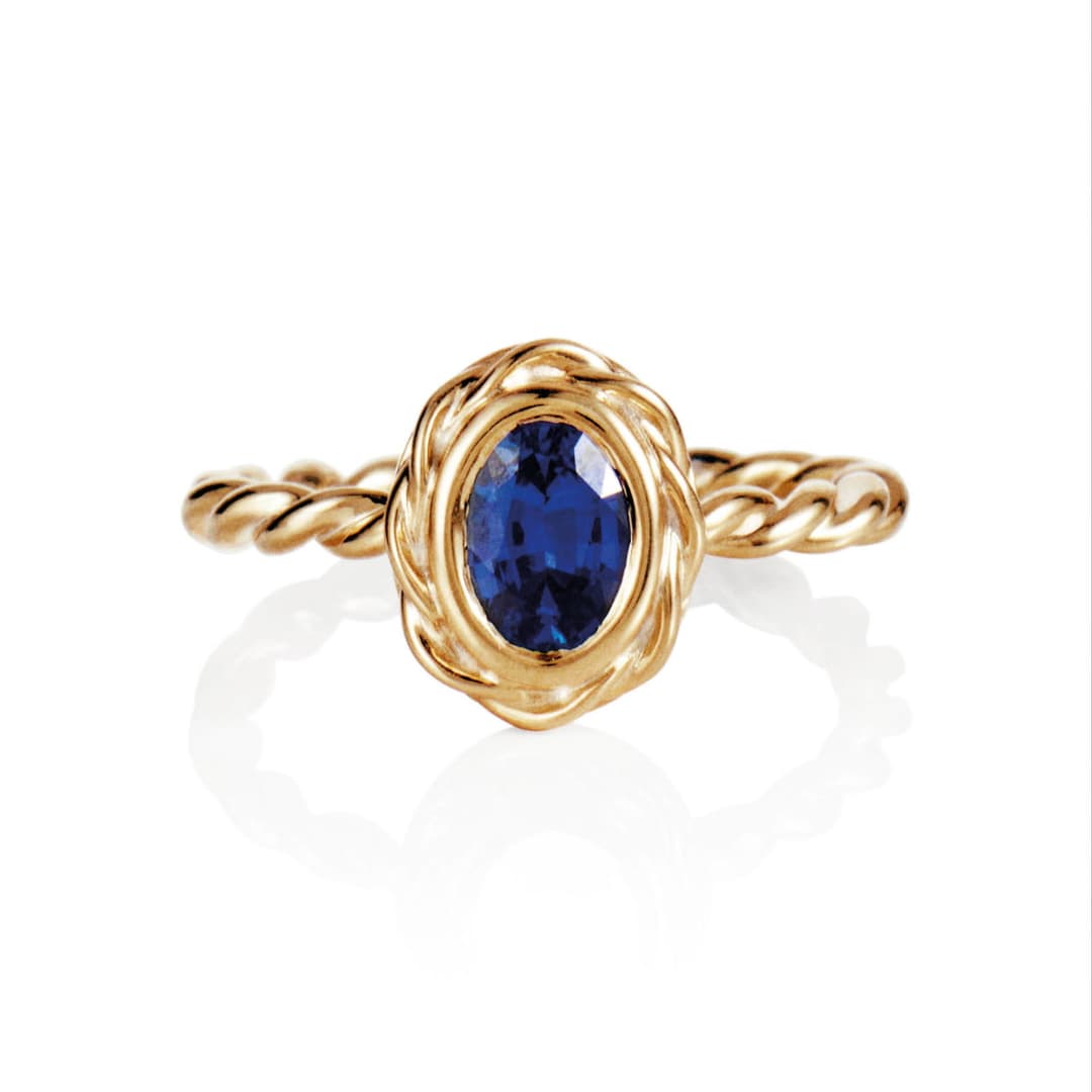 Wrapped Colour Ring - Blue Sapphire