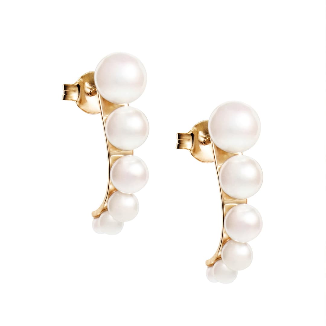 Strings Of Pearls Hoops