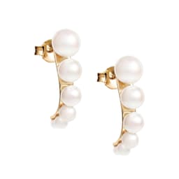 Strings Of Pearls Hoops