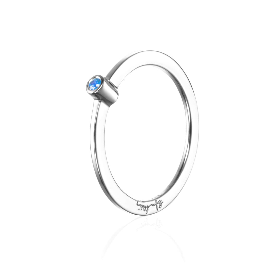 Micro Blink Ring - Blue Topaz