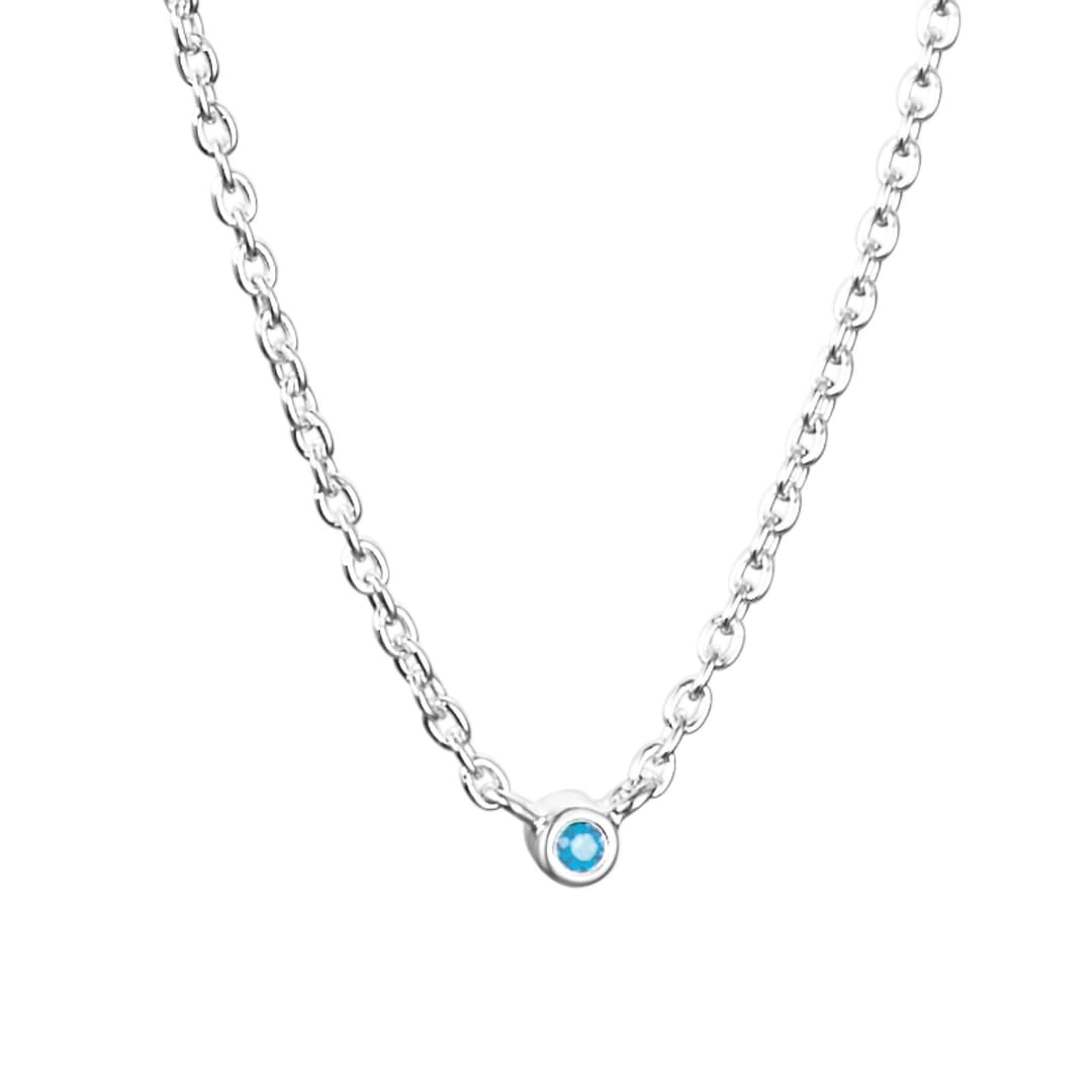 Micro Blink Necklace - Blue Topaz