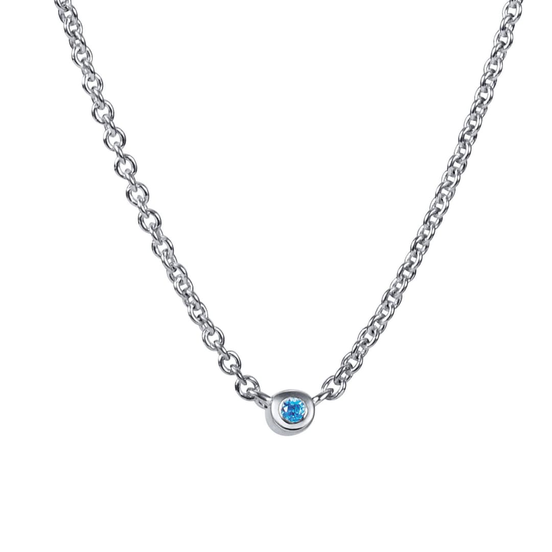 Micro Blink Necklace - Blue Topaz