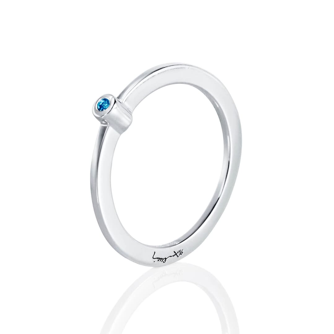 Micro Blink Ring - Blue Topaz