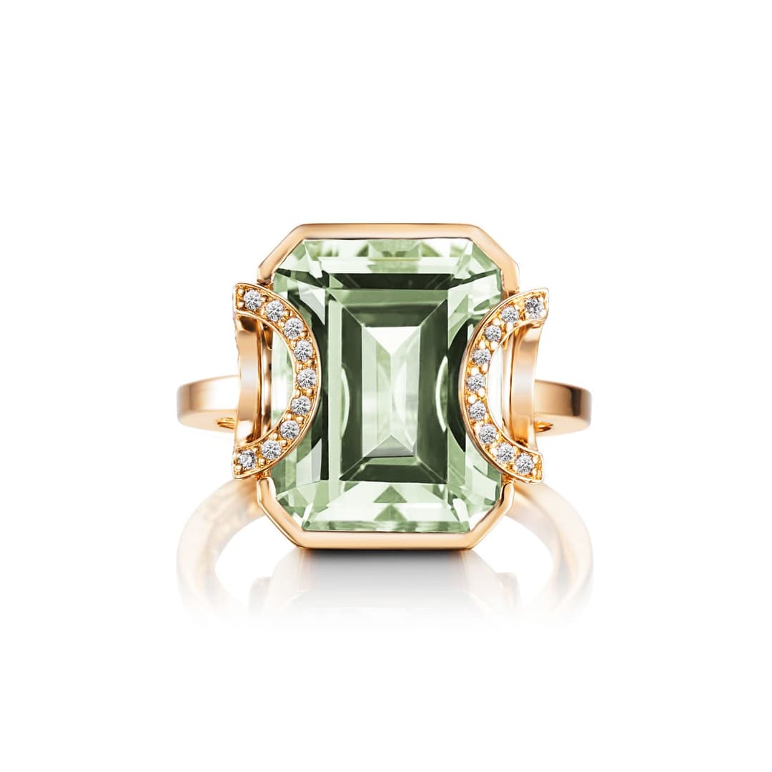 Little Magic Star Ring - Green Quartz.