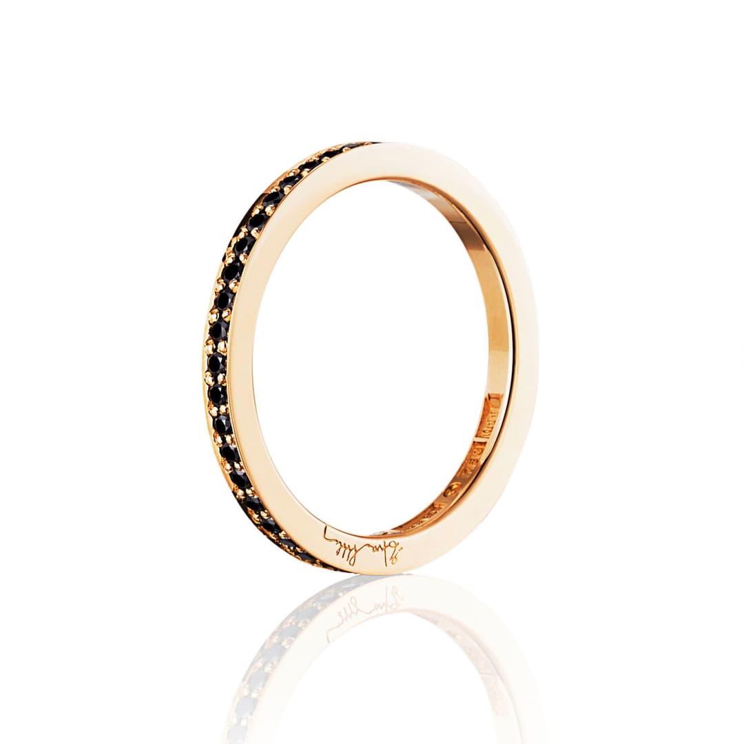 Signature & Black Stars Thin Ring