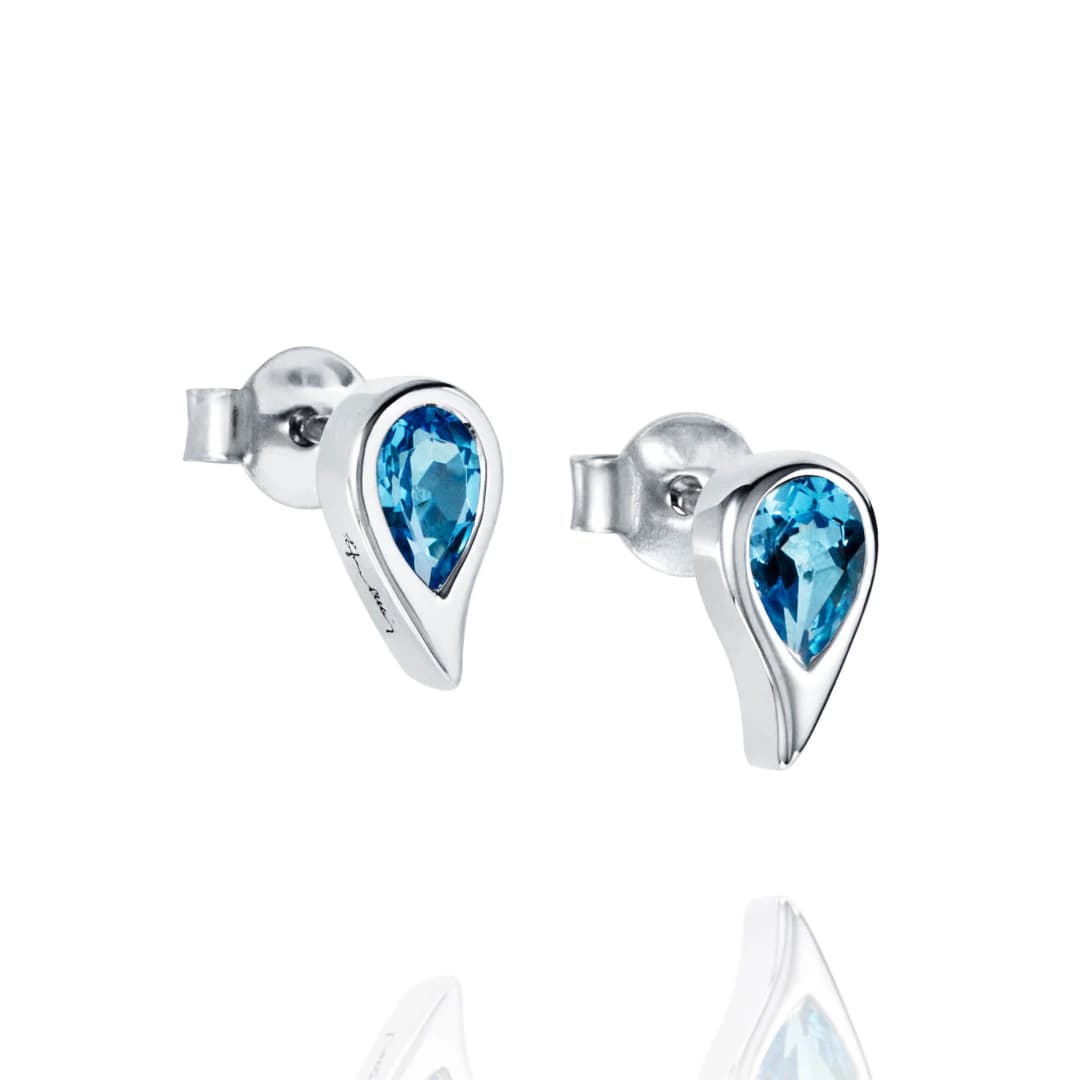 Sparkle Of Life Single Ear - Blue Topaz