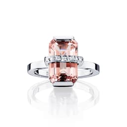 Little Bend Over Ring - Morganite