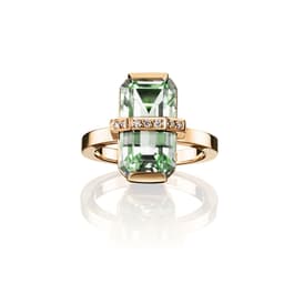 Little Bend Over Ring - Green Quartz